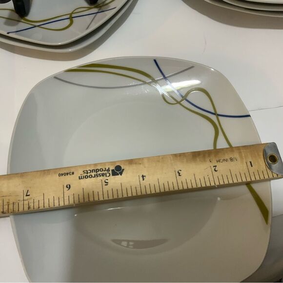 Tabletops Gallery 360 ceramic 2 dinner plates 10” & 2 salad plates 7” 2 mugs G16 - Picture 4 of 8